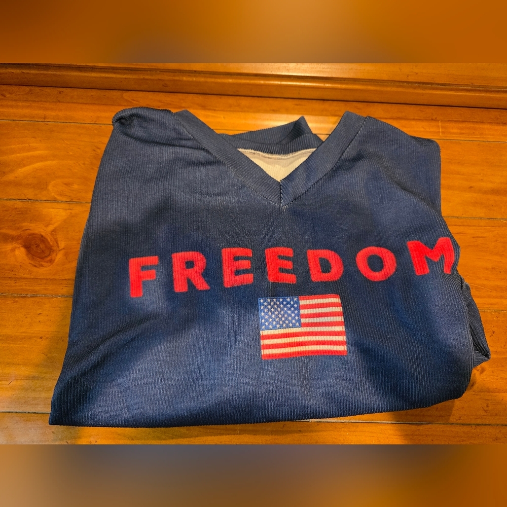 Never Worn...Blue Freedom Graphic Sweatshirt